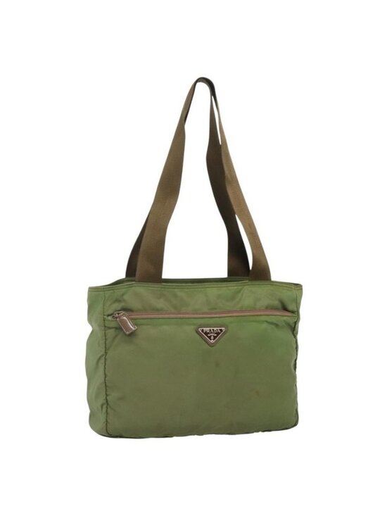 PRADA Handbags - Authentic PRADA Shoulder Bag Nylon Khaki Silver